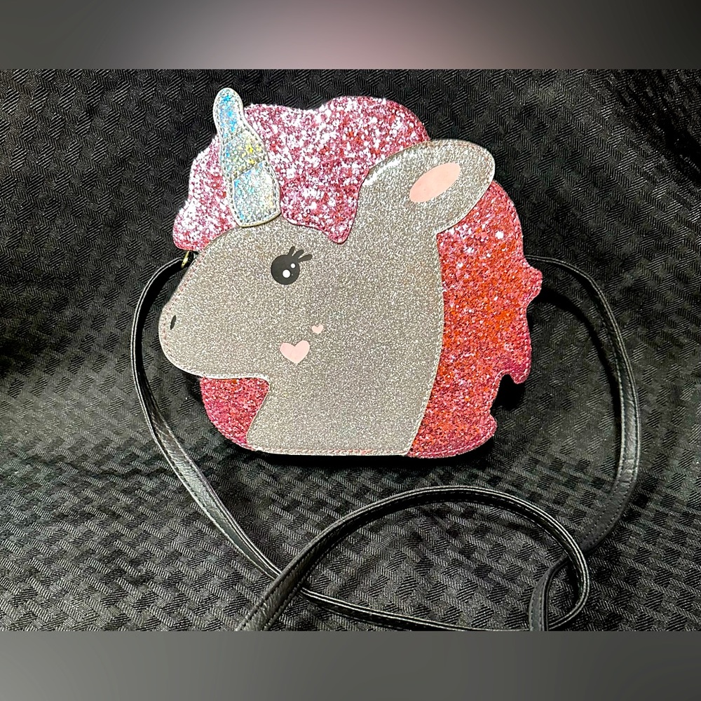 Sparkly Unicorn Girls Crossbody Purse Unbranded